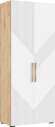 Шкаф Ирис с антресолью (900), Браш Вайт, Дуб Крафт
