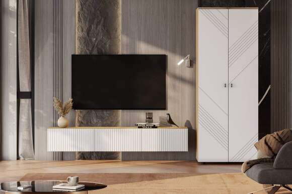 Тумба Байкал, Дуб золотой, Белый матовый