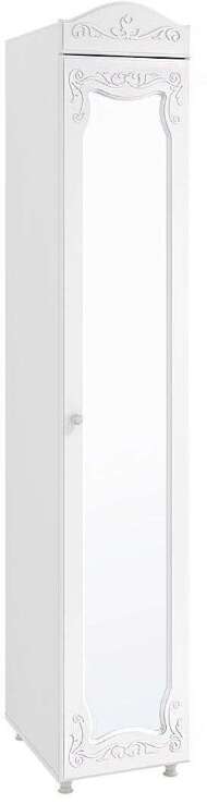 Шкаф-пенал 1дв. (гл.410) с зеркалом Италия ИТ-29 белое дерево Шкаф-пенал 1дв. (гл.410) с зеркалом Италия ИТ-29 белое дерево