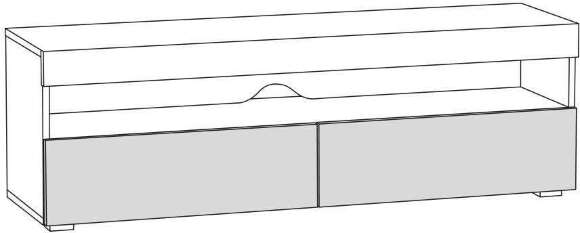 Тумба под ТВ Альба, Дуб Золотой;Белый