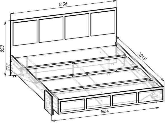 Кровать 160х200 Зара с проложками ДСП (Крафт золотой / Крафт белый) Кровать 160х200 Зара с проложками ДСП (Крафт золотой / Крафт белый)