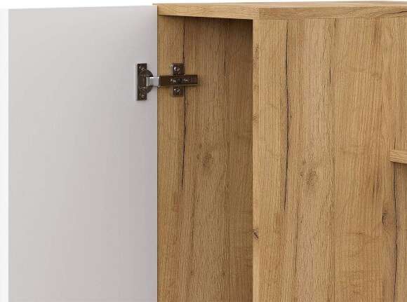 Стол компьютерный СТК 13, Дуб Золотой, Белый