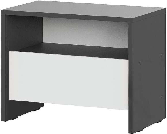 Дольче тумба прикроватная / Графит/Белый Дольче тумба прикроватная / Графит/Белый