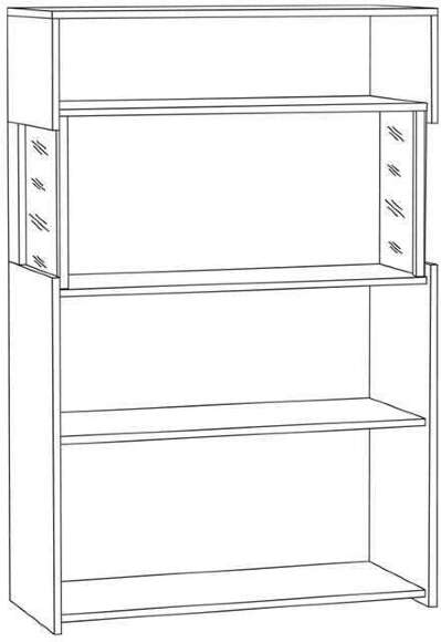 Трувор комод с витриной 13.306 Дуб Гранж Песочный/Интра