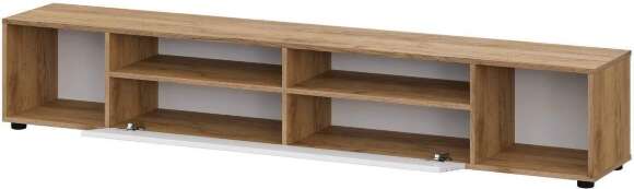 Тумба для ТВ Байкал, Дуб золотой, Белый матовый