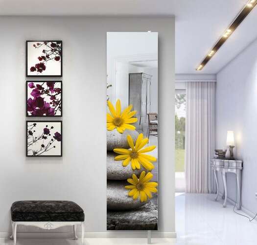 Поворотный шкаф Shelf.On Драйв Шелф Арт с рисунком на зеркале Желтый цветок art.5485