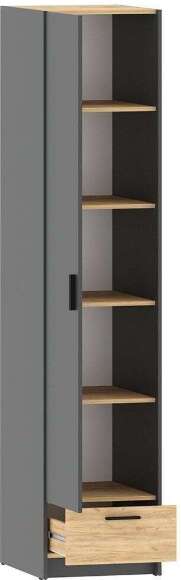 НМ 011.20 Шкаф для одежды Оттавия Антрацит/Дуб золотой НМ 011.20 Шкаф для одежды Оттавия Антрацит/Дуб золотой