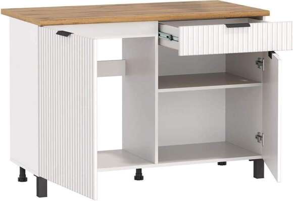 Кухня Венера 1200 МДФ Белый матовый фрезерованный Кухня Венера 1200 МДФ Белый матовый фрезерованный