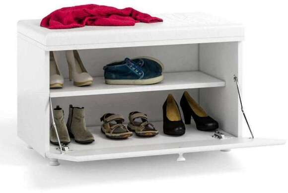 Тумба под обувь (ш.800) Афина АФ-22 белое дерево