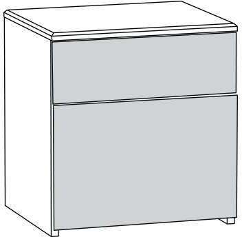 Тумба прикроватная Амели 13.78, Шелковый камень; Бетон Чикаго