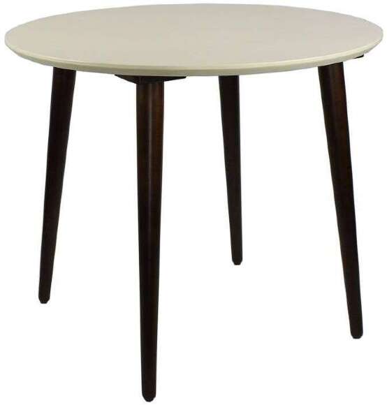 Стол обеденный круглый Ронда Мини 100, орех/слоновая кость