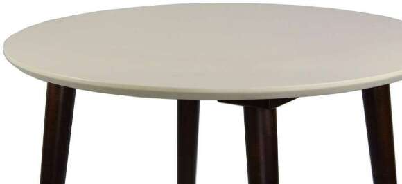 Стол обеденный круглый Ронда Мини 100, орех/слоновая кость