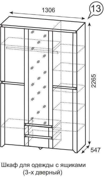 Шкаф для одежды Твист 13