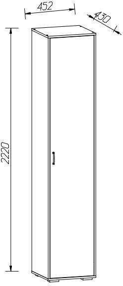 Шкаф-пенал для платья и белья Джуниор MLK Шкаф-пенал для платья и белья Джуниор MLK