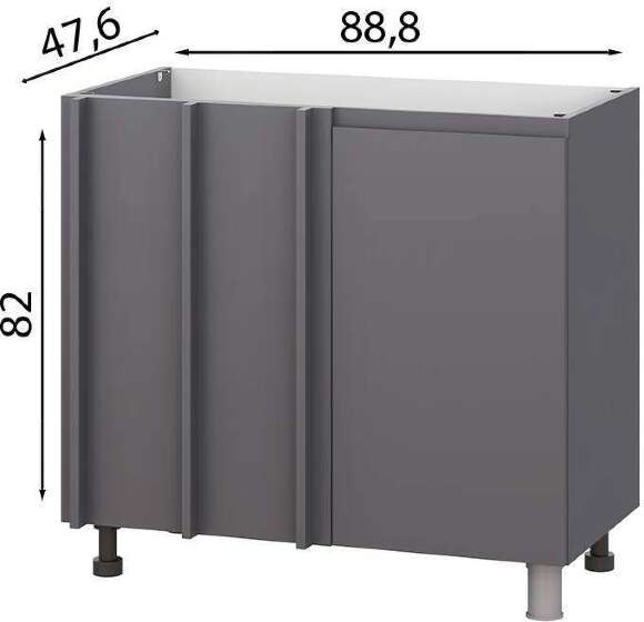 Стол угловой Денвер С 1000у, Графит Стол угловой Денвер С 1000у, Графит