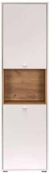 Бэль Шкаф комбинированный 10.04 Дуб Золотой / Белый