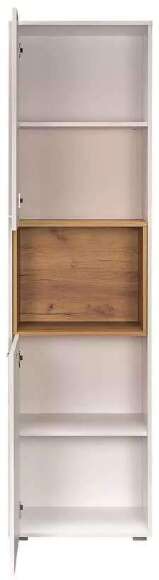 Бэль Шкаф комбинированный 10.04 Дуб Золотой / Белый