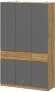Авиньон шкаф трехстворчатый / Дуб золотой/Графит