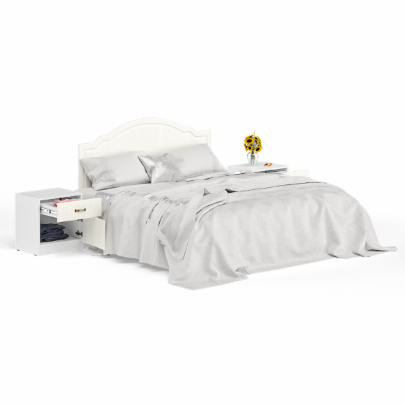 Спальня Ливерпуль вар.4 Белый/Ясень ваниль