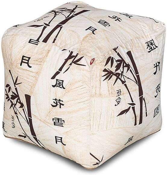 Пуфик Куб Стебли Бамбука