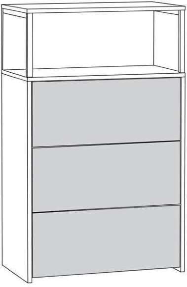 Трувор комод с ящиками 13.307.02 Дуб Гранж Песочный/Интра