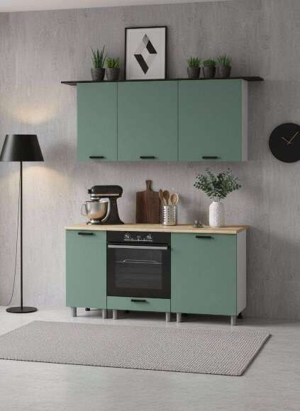 МК Аленушка Н 400 Орешник, Матовая Мята, скоба черный