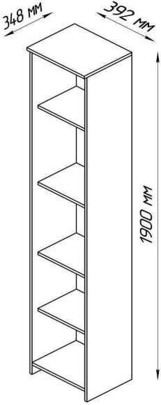 Стеллаж Сириус белый