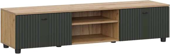 ТВ-тумба с нишей Милан дуб золотой / олива софт