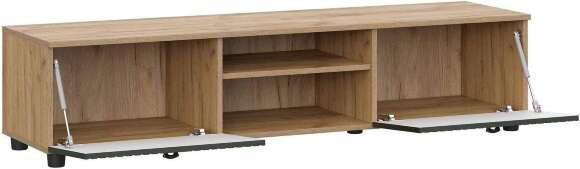 ТВ-тумба с нишей Милан дуб золотой / олива софт