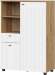 Шкаф двухдверный Милан дуб золотой / белый матовый