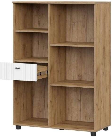 Шкаф двухдверный Милан дуб золотой / белый матовый