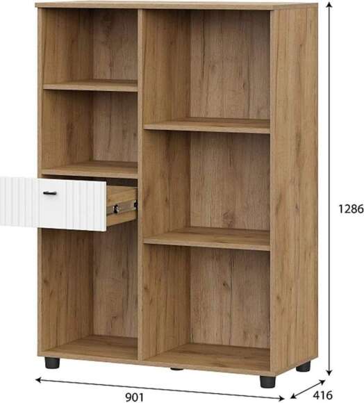 Шкаф двухдверный Милан дуб золотой / белый матовый