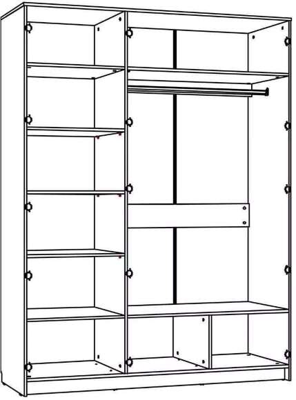 НМ 013.57 Шкаф комбинированный Livorno /дуб бунратти / софт панакота НМ 013.57 Шкаф комбинированный Livorno /дуб бунратти / софт панакота