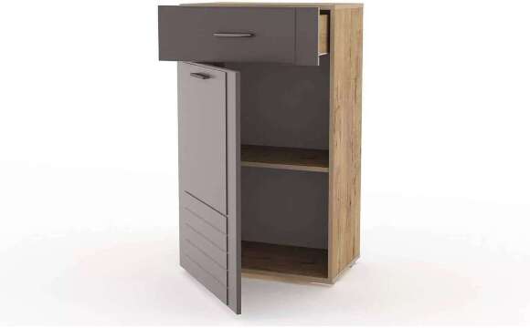 НМ 040.65 ЛВ Тумба для обуви Livorno /дуб бунратти / софт графит НМ 040.65 ЛВ Тумба для обуви Livorno /дуб бунратти / софт графит