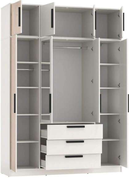 83.07 шкаф + 83.10 тумба Вегас Белый