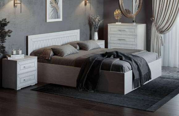 Кровать 140х200 с реечным настилом Британика (БТС)