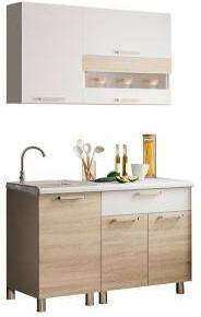 Кухня Айсбери 1,2м ,Белый;Дуб сонома