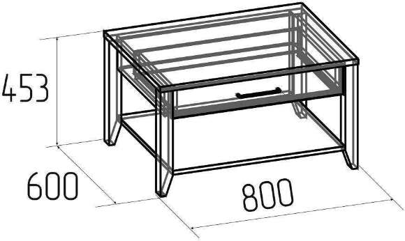 Стол журнальный Аурелио 16 (Глазов) Белый Стол журнальный Аурелио 16 (Глазов) Белый