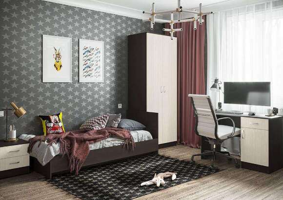 Шкаф двухстворчатый Ронда ШК-20 (Интерьер Центр) Венге