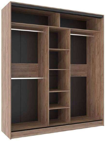 Шкаф-купе трехдверный 2000 Домашний Дуб табачный Craft