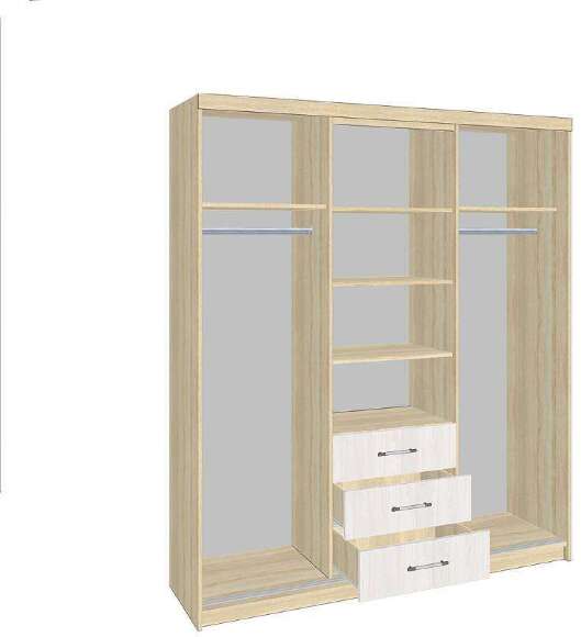 Шкаф-купе Фортуна (1,7), Венге, дуб молочный