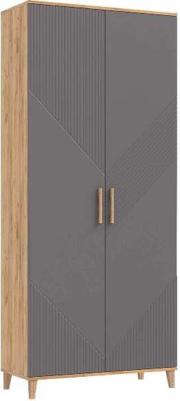 Прихожая Ирис, Браш Графит, Дуб крафт. Комплект 2 Прихожая Ирис, Браш Графит, Дуб крафт. Комплект 2