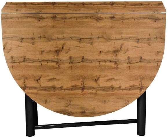 Стол обеденный 42.41 Октава Дуб Вотан/металл черный