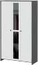 Дольче шкаф трехстворчатый / Графит/Белый