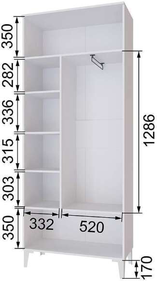 Прихожая Толедо. Белый. Комплект 1 Прихожая Толедо. Белый. Комплект 1