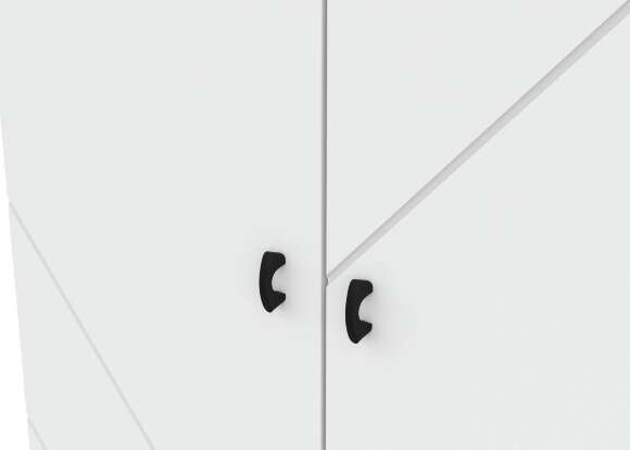 Шкаф двухстворчатый Байкал, Дуб Золотой, Белый матовый