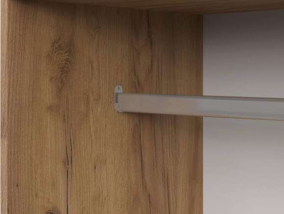 Шкаф двухстворчатый Байкал, Дуб Золотой, Белый матовый