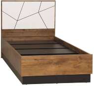 Кровать одинарная Гамма с настилом 54.17 Таксония/Белый