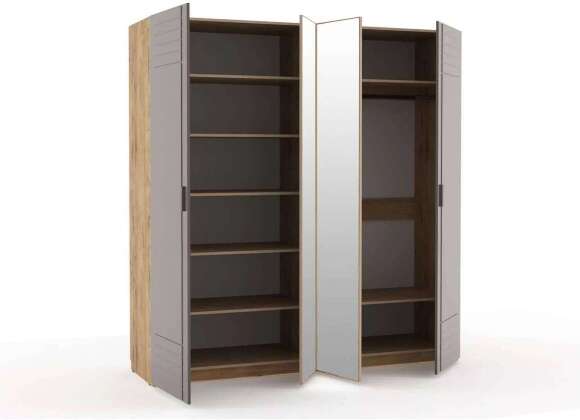 НМ 013.58 Шкаф комбинированный Livorno /дуб бунратти / софт графит НМ 013.58 Шкаф комбинированный Livorno /дуб бунратти / софт графит