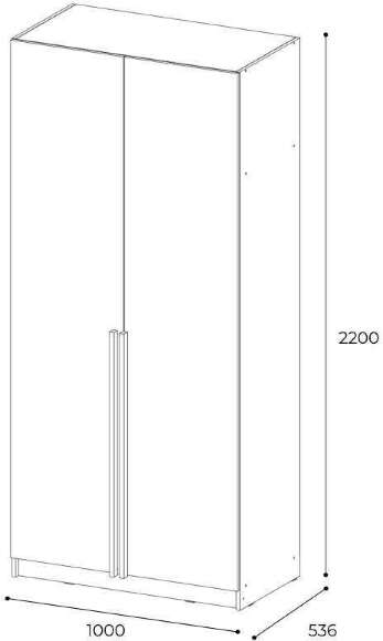 Шкаф распашной с полками Феникс, графит Шкаф распашной с полками Феникс, графит